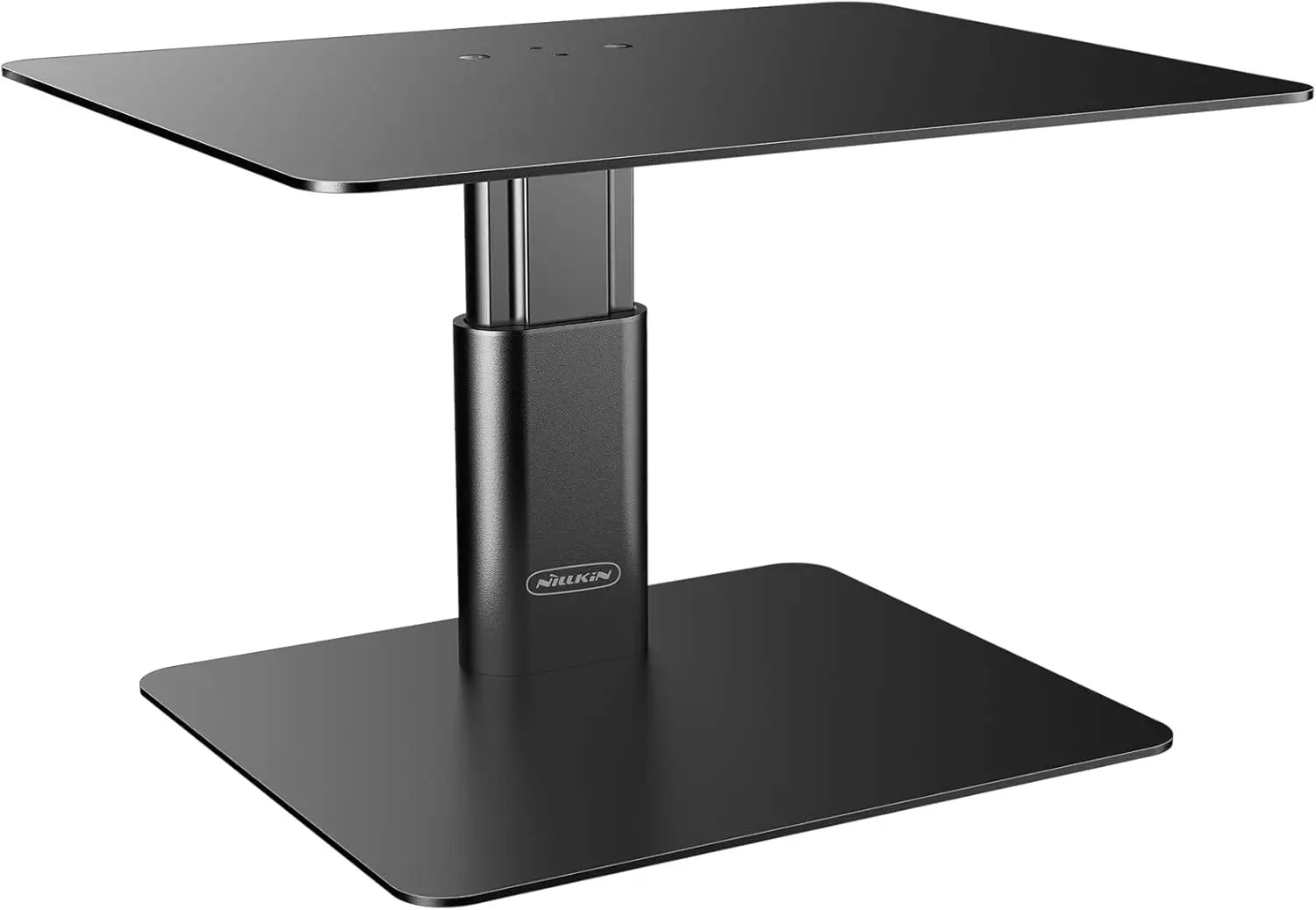 Adjustable Monitor Stand for Desk, Ergonomic Aluminum Computer Riser, Fits iMac Dell HP Lenovo, Black