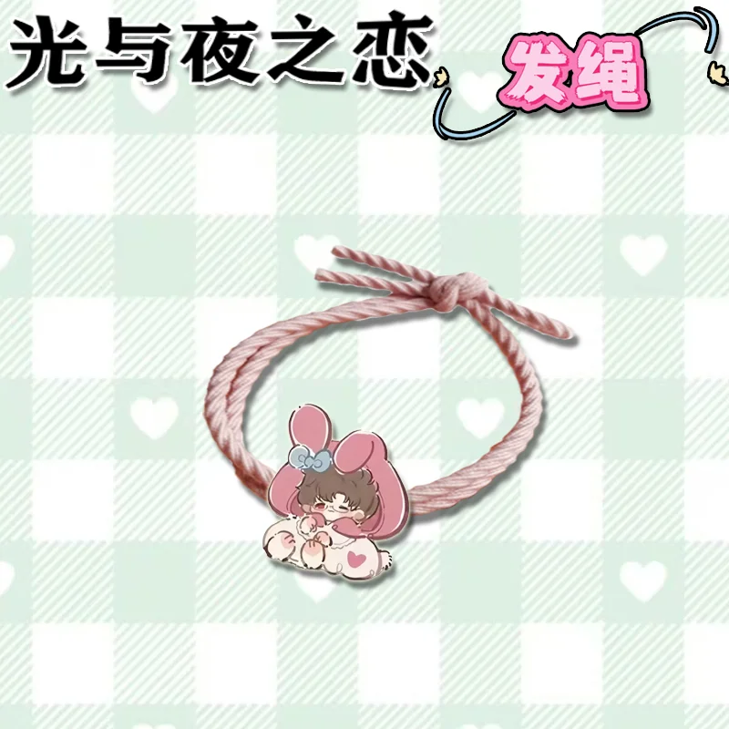 5 шт., свет и ночь, аниме Osborn Sariel, веревка для волос Kawaii, высокая эластичность, повязка на голову с героями мультфильмов для девочек и женщин, аксессуары для волос, подарки