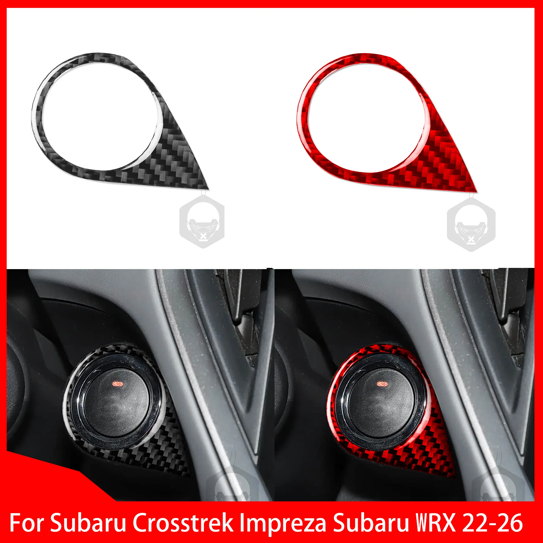 Car Ignition Coil Switch Panel Decor For Subaru Crosstrek Impreza 24-26 Subaru WRX 22-26 Carbon Fiber Interior Accessory Sticker