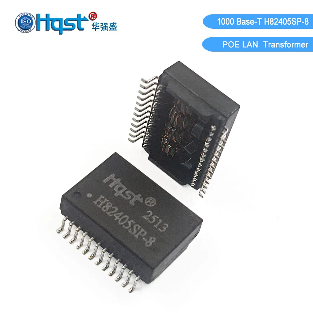 H82405SP‑8 SMD 24Pin Gigabit LAN Transformer H6096NL 10/100/1000 Base‑T POE IEEE802.3at Ethernet Magnetic Filter RoHS