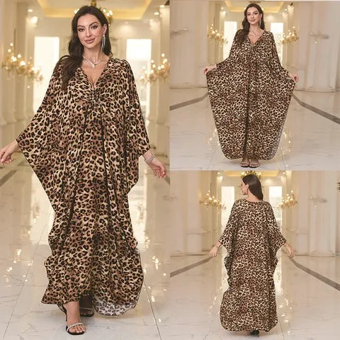New 2025 Women's Cotton Beach Cover up Loose Kimono Sle Printed Sarong Swimwear Beach Coat Cross-Border Sports Fitn