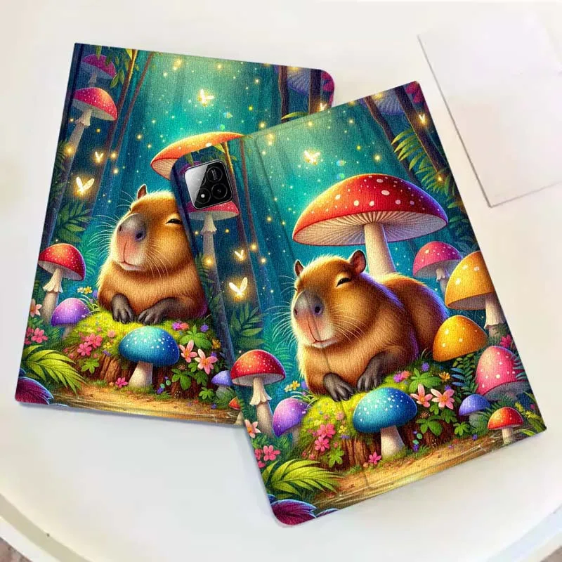 

Capybara Cartoon Cute For Xiaomi Redmi Mi Pad 4 5 6 6s 7 7s SE Pro 2 11 Plus Max 12.4 11 11.2 12.5 8.7 inch Tablet Case