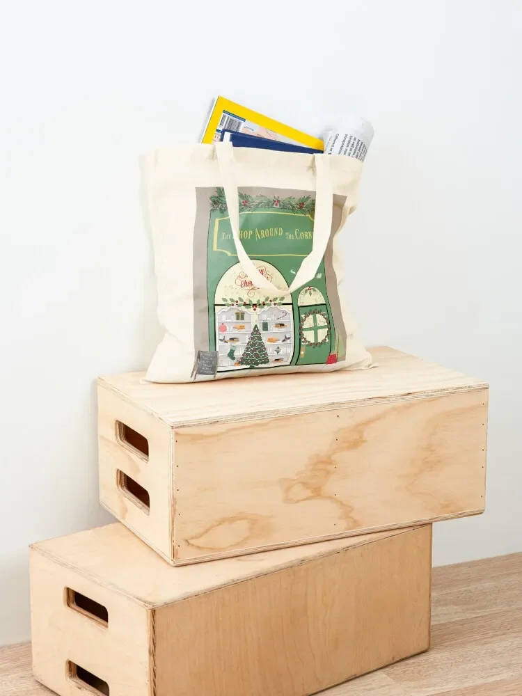 The Shop Around The Corner - Christmas Tote Bag tote bags cloth bags shopping cart bags sac pour femme Canvas stote bag