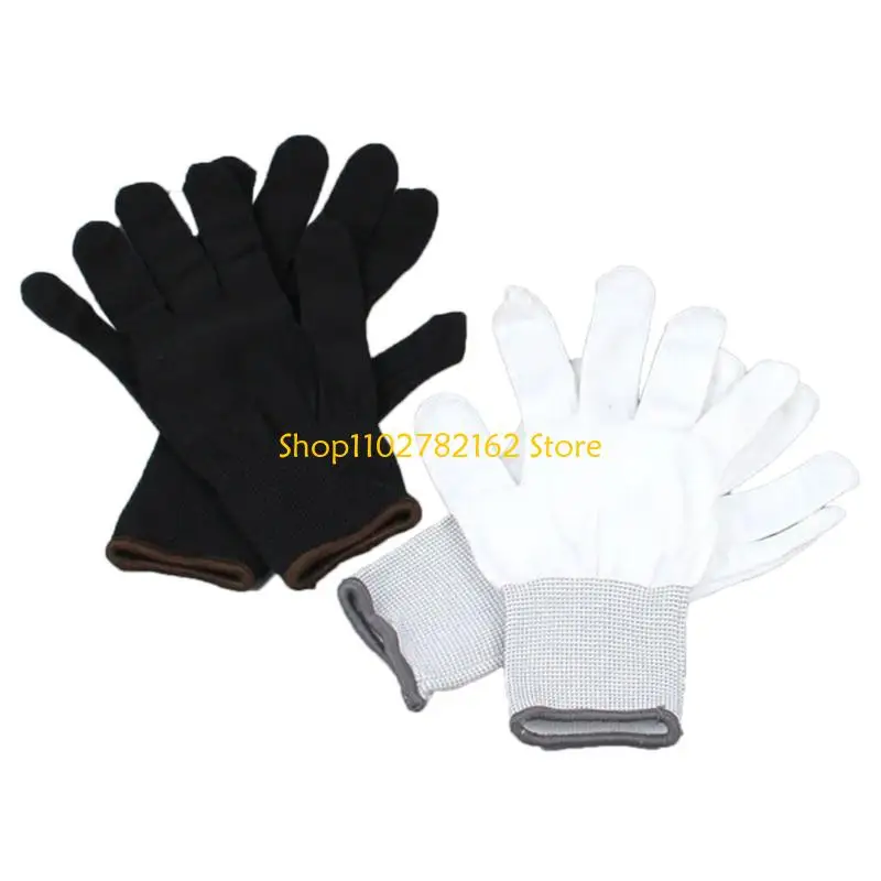 547B Window Tint Gloves Full Finger Nylon Knit Work Gloves with Extended Cuff for Wrap Installation and Film Handling