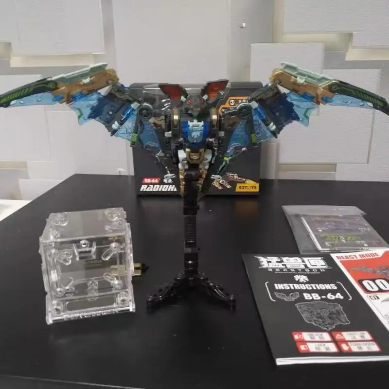 52toys Beastbox Radio Commander Bat Transformowalna Figurka Akcji - Modna Zabawka Mecha dla Dzieci i Kolekcjonerów, Prezent na Urodziny i Boże Narodzenie