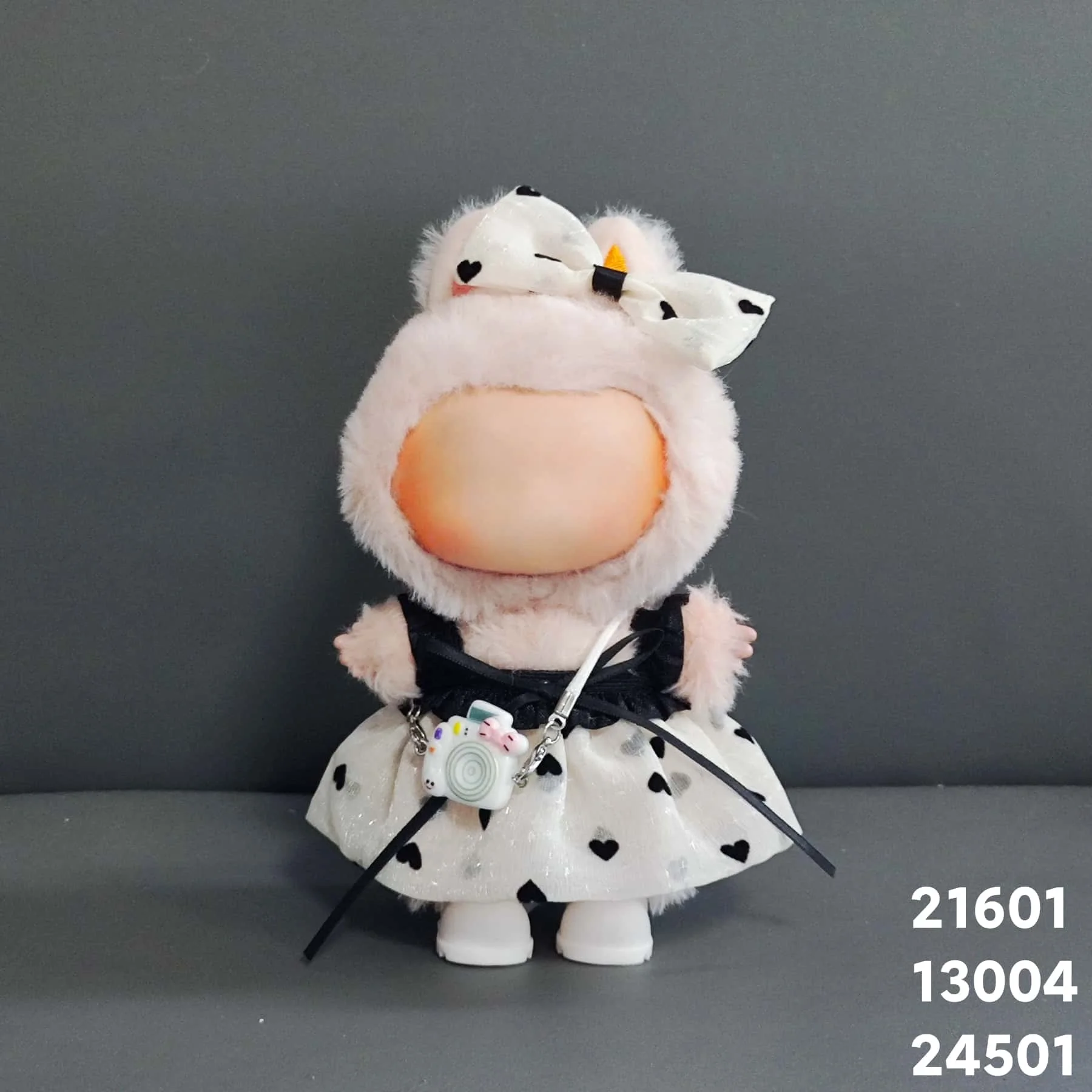 ملابس للجلوس دمية لابوبو معكرون، دلايات حفلات من الفينيل، مجموعة ملابس عصرية، هدية أنيقة