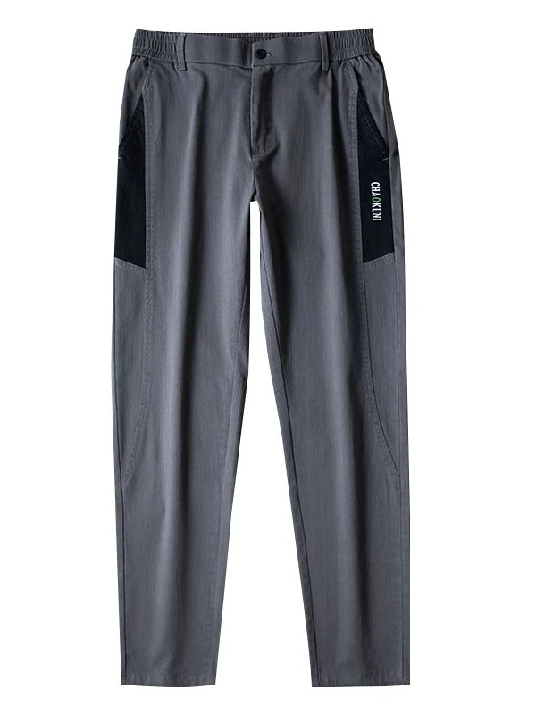 

Spring 2025 Men's Slim Fit Casual Pants Loose Straight Leg Trendy Brand Summer Sports Trousers Youth Active Sle Long Pants