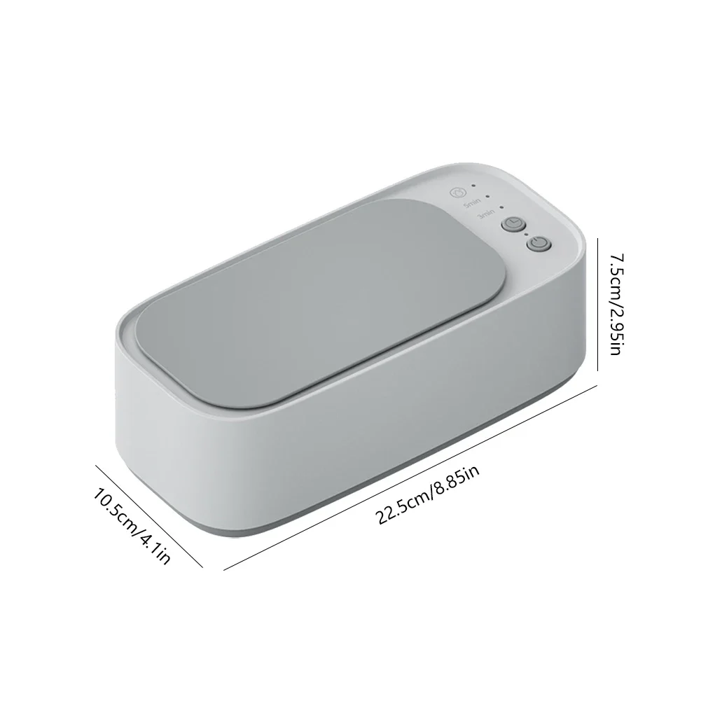 Portable Ultrasonic Cleaning Machine 45KHZ High Frequency Vibration Cleaner 360° Timing Washing for Jewelry/Eyeglass/Makeup Tool