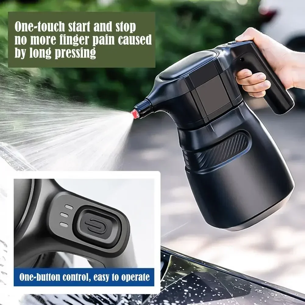 2L Electric Foam Sprayer for Car Wash High Pressure Water Gun Snow Cannon Battery Powered Detailing Cleaner