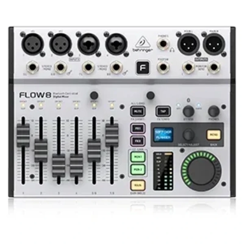 flow8 8-input digital mixer USB/audio interface with 48V Phantom Power headroom