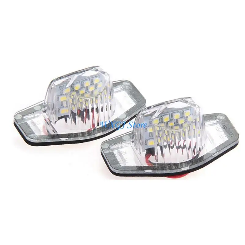 

37JE 2Pcs 6500K LED License Plate Light Car Truck Auto Tail Light Rear Bumper Tag Lamp Assembly Replacement