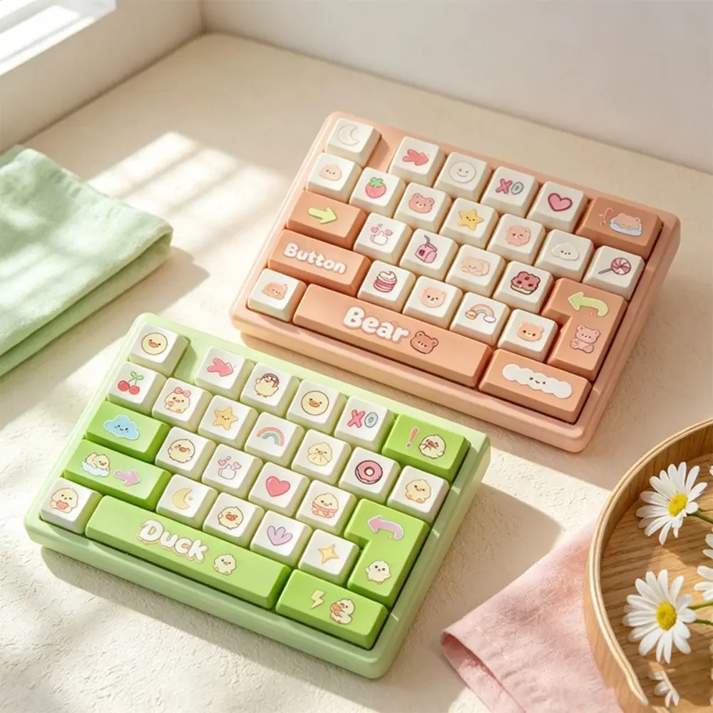 26 Key Decompression Button Creative Style Cute Design Mini Keyboard Pendant Bag Hanging Ornament Small Gift Keyboard Keychain