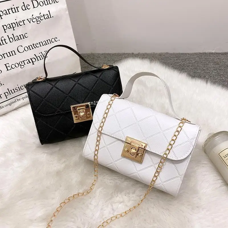 Ladies Hand Bags Women Chain Crossbody Bag Simple and Fashionable Portable Small Square Bag Mini Tote Messenger Bags