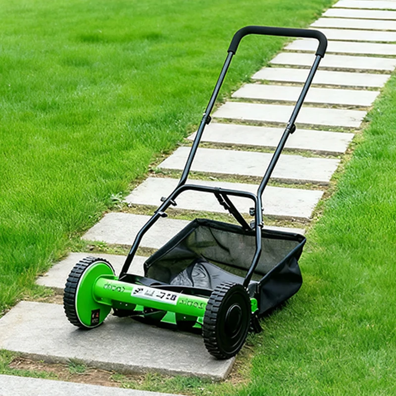 Foldable Manual Lawn Mower 12 16 Inch Adjustable Grass Cutter Small Handheld Garden Trimmer Portable Push Type Mowing Machine
