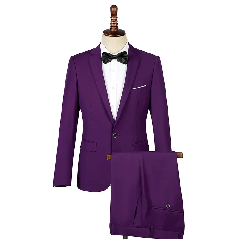 Blazer de estilo occidental para hombre, traje de negocios de Color sólido a la moda, escena informal, P6060