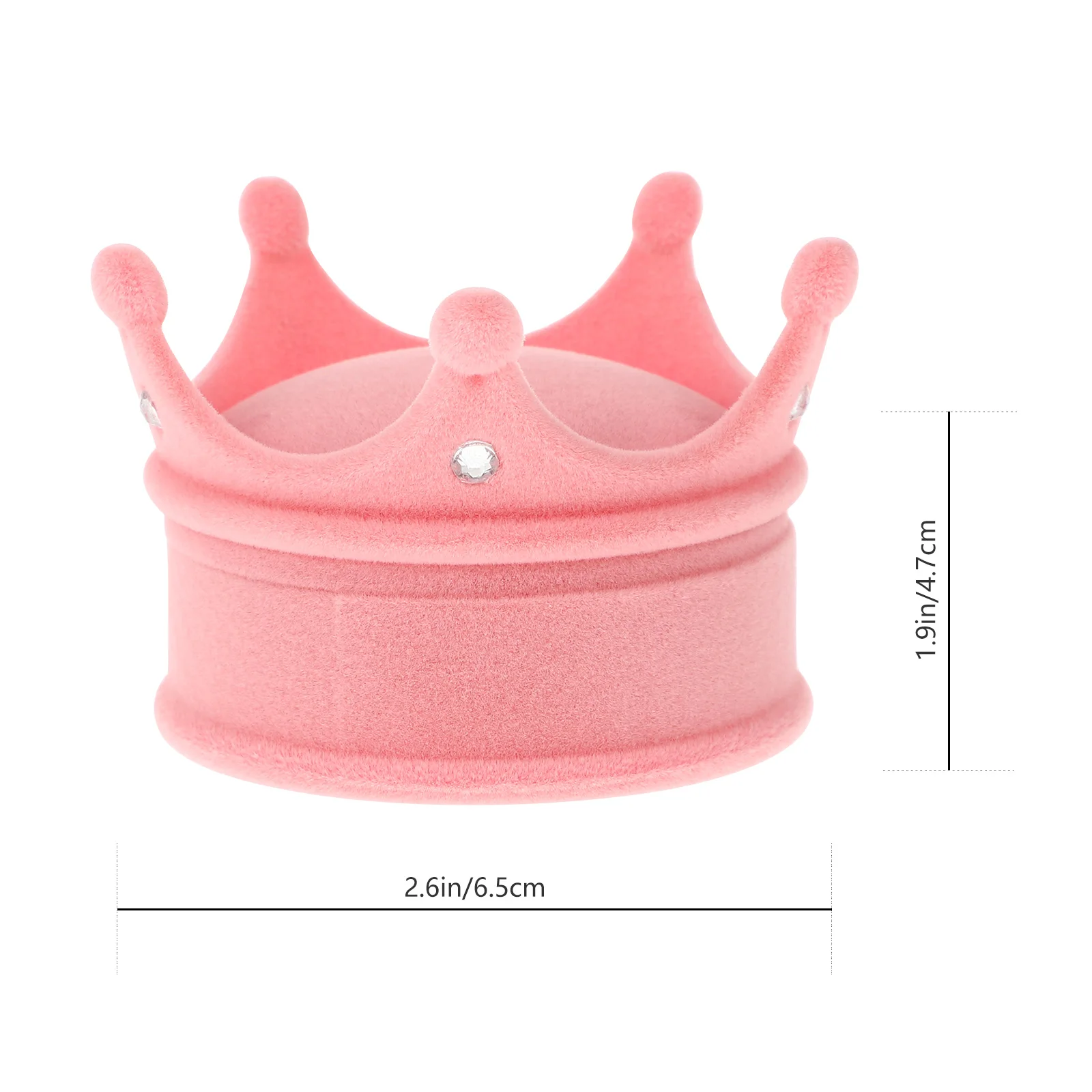 

2Pcs Crown Jewelry Box Luxury Wedding Ring Holder Hinged Storage Case Engagement Proposal Gift Wedding Ring Box