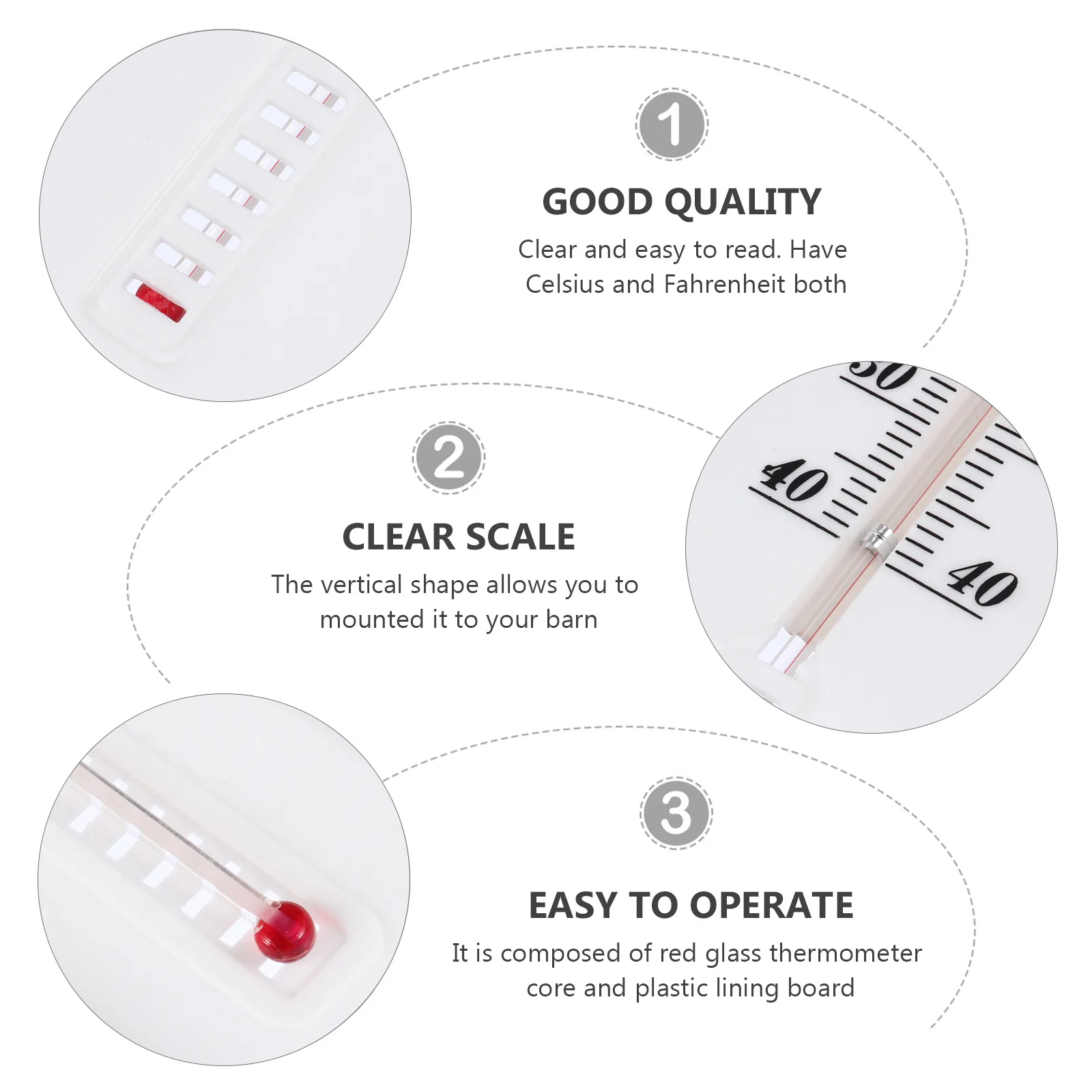 4Pcs Teaching Therm…