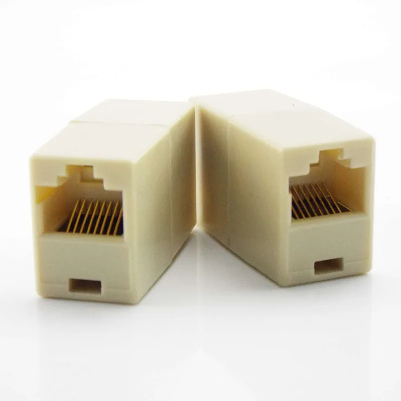 Female to Female Network LAN Connector Adapter Coupler Extender Universal RJ45 Ethernet Cable Extension Converter D5