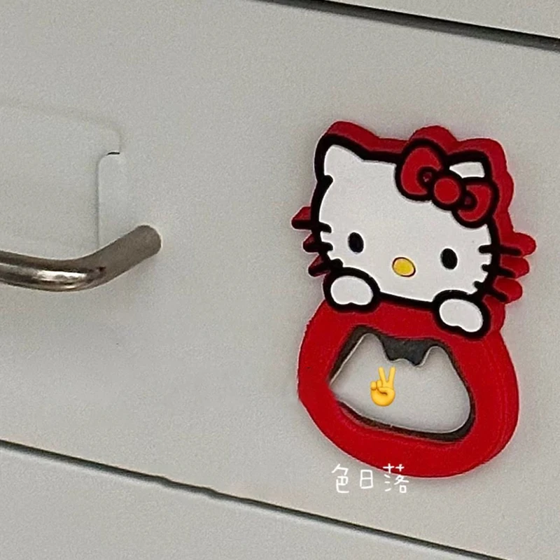 Cute Holle Kitty Bottle Opener Kawaii Refrigerator Magnet Decoration DIY Birthday Gift Harajuku Creative Bottle Opener Ornament