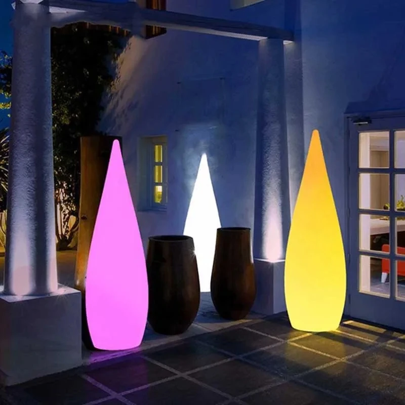 

LED Remote Control Outdoor Floor Lamp Hotel Garden Decor Lights Portable Water Drop Landscape Lighting Waterproof Modeling Light