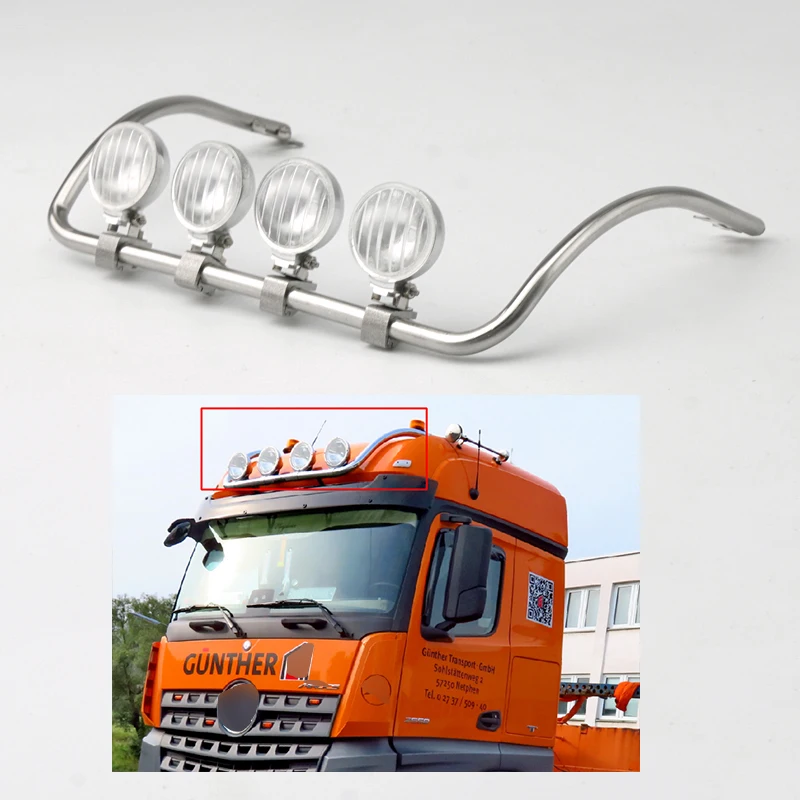 

LESU Spare Part Metal Spotlight Toplight Led for Tamiyaya 1851 3363 1/14 RC Tractor Truck Remote Control Toys Cars Model Th11484