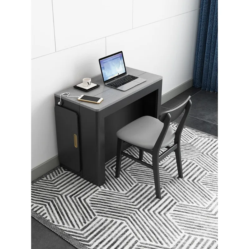 

Small household dining table Modern simple retractable dining table and chair combination solid wood