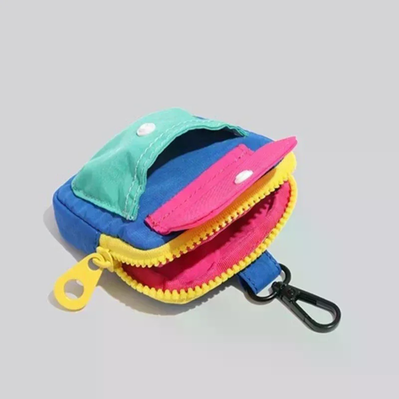 

Портативный прочный кошелек на молнии контрастного цвета, сумка для наушников, многофункциональный кошелек, сумка для ключей, украшение для ежедневного использования, подарок