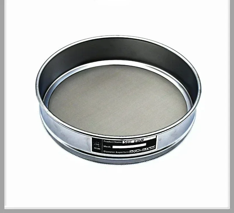 Sieve Horticultural Round Hole Sample Sieve R20cm Aperture 0.075-60mm Lid & Bottom 11PCS