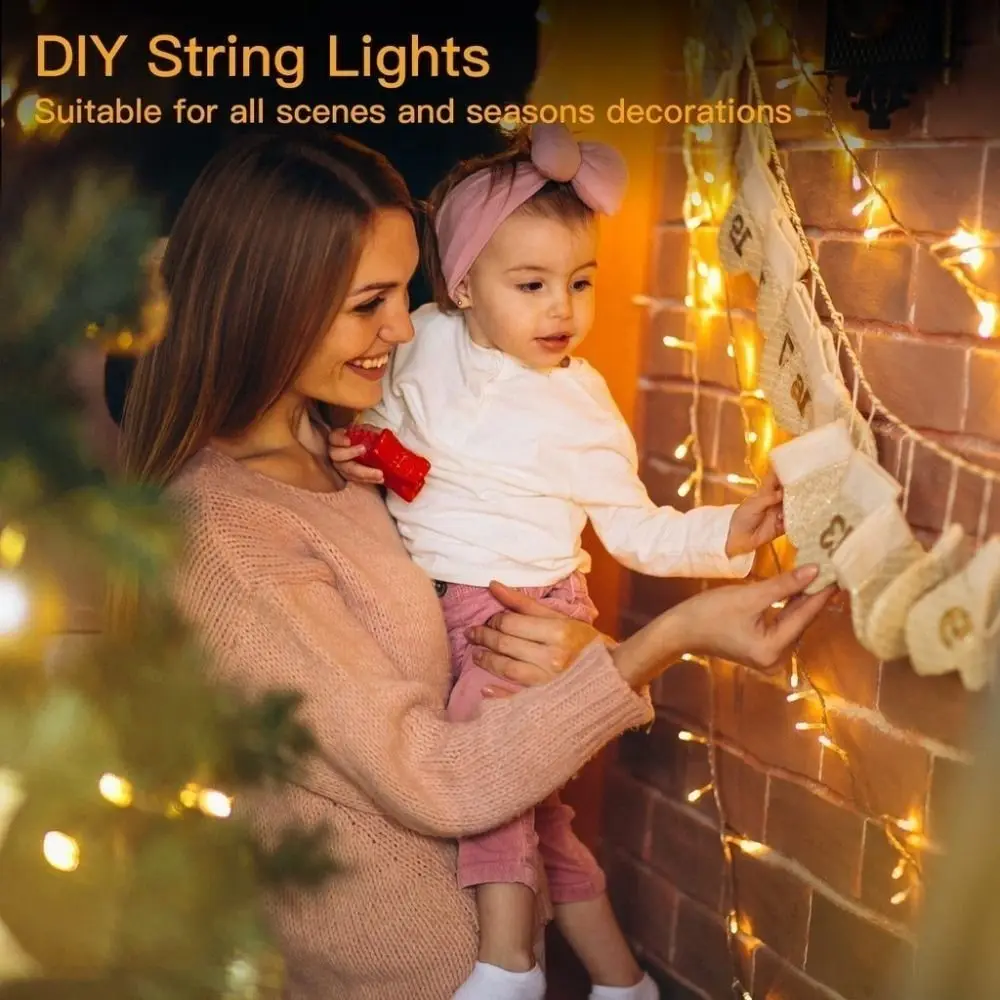

20M Length LED String Lights Waterproof 8 Modes Waterfall Fairy Light Ultra Bright Outdoor String Light New Year Decor