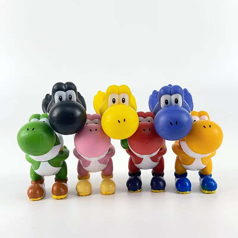 10 stks Game Marios Pop Ornamenten Kids Actiefiguren Speelgoed Yoshi Cartoon Versieren Ornament Model Verjaardagscadeautjes