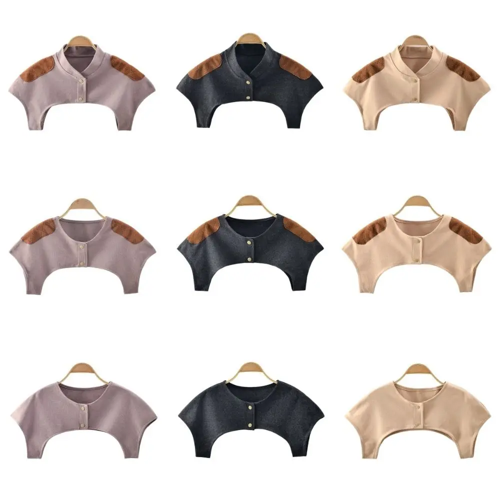 Breathable Warm Shoulder Pad Plush Shoulder Pad Keep Warm Back Protector Brace Thickened Back Support Shoulder Shawl Universal