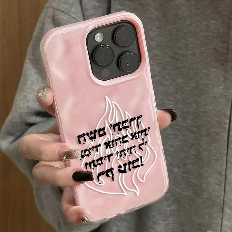 New Fashion Flame Pattern Silicone Soft Phone Case for iPhone 17 16 15 14 13 12 11 Pro Max 17 Air Folds Texture Shockproof Cover view 4