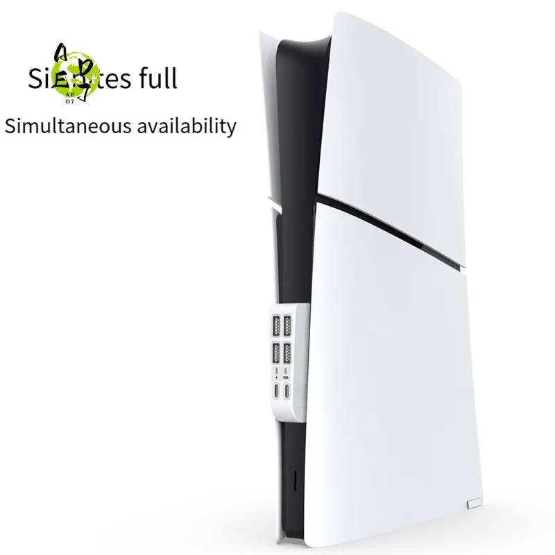 

AED7-For PS5 Slim 6-In-1 USB 2.0 HUB Data Transfer Extender USB Multi-Function Portable Splitter