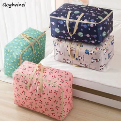 Printed Large Capacity Foldable Clothes Blanket Pillow Quilt Storage Bags Home Packing Organizer Box Sorting Supplies Space Bag