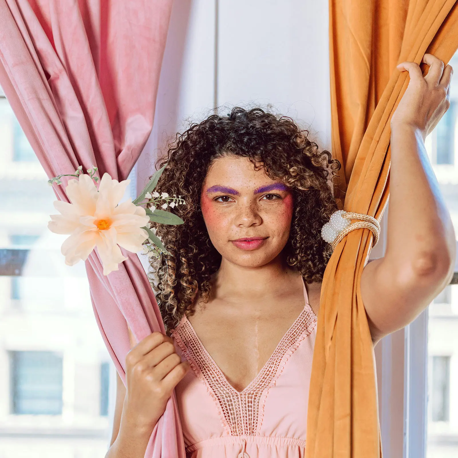 

2Pcs Drapery Binding Buckle Floral Curtain Ties Elegance and Charm for Any Room Home Decor Flower Tie Backs for Curtains