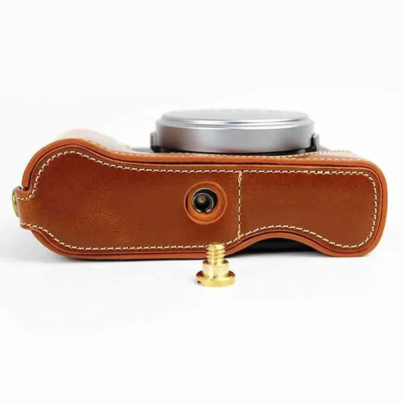 حافظة جلدية لحماية نصف حافظة لكاميرا Fuji Fujifilm Finepix X70