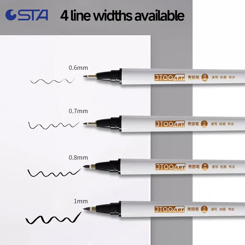 4 قطعة/المجموعة مقاوم للماء قلم الخط فرشاة ناعمة رسم حروف الكتابة الرسم الفن لوازم المدرسة القرطاسية 3751