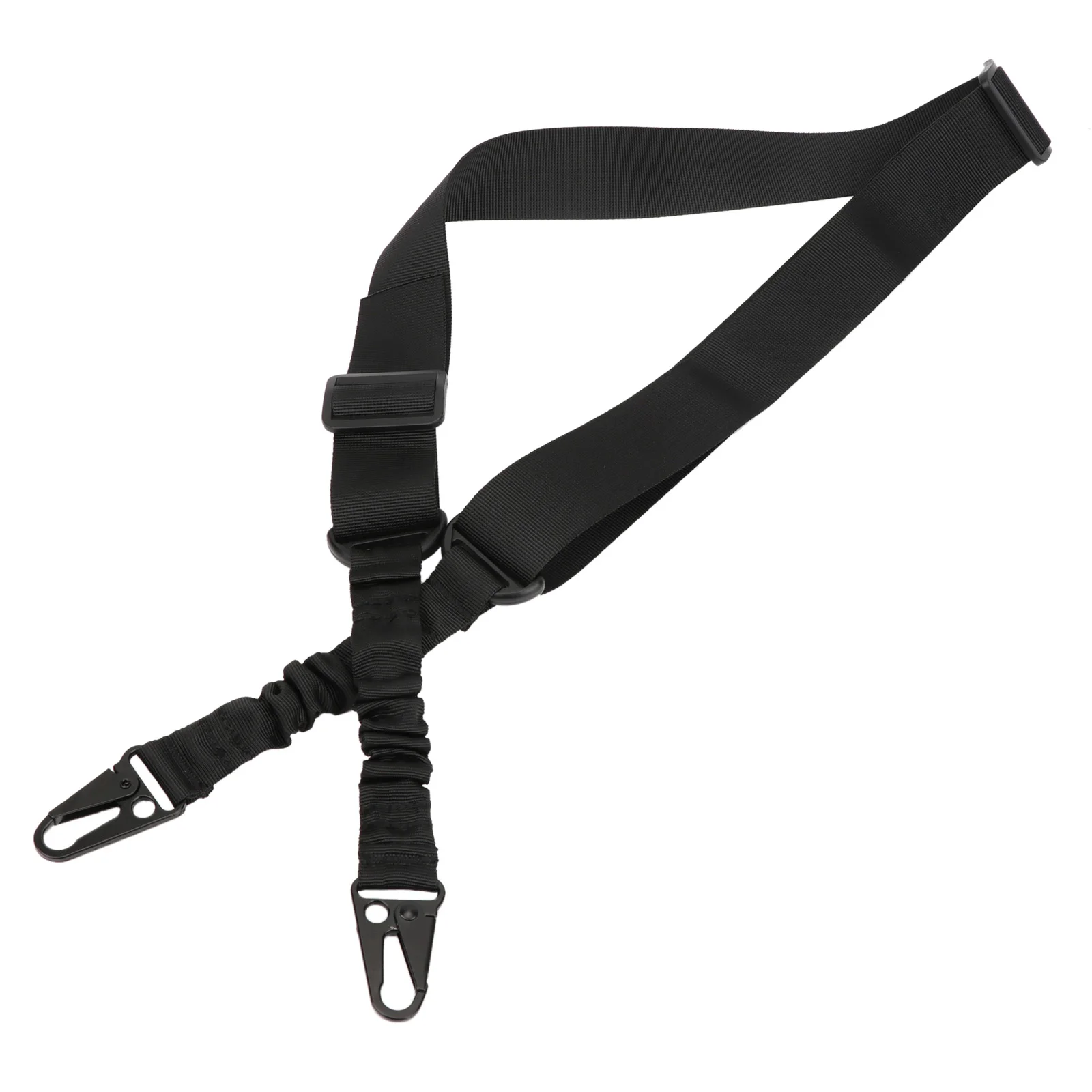 Tourbon Nylon Gun Sling Adjustable Shoulder Strap with Quick Detach QD Swivels Dual 2 Points Black Hunting Accessories