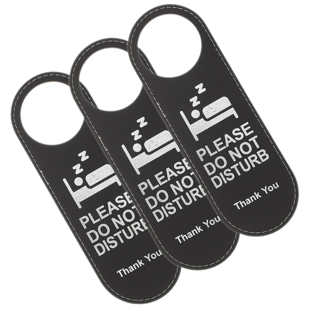 3pcs Hanger Signs Hotel Hangers Do Not Disturb Make Up Room Double Sided Hanging Door Placards For Hotel Bar Club