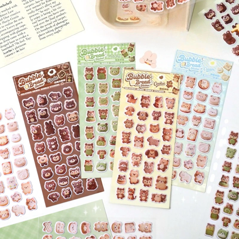 

Kawaii Animal 3D Puffy Stickers Bubble Foam Decals for Scrapbooking Phone Case Self-Adhesive for Water Bottle Laptop Journal