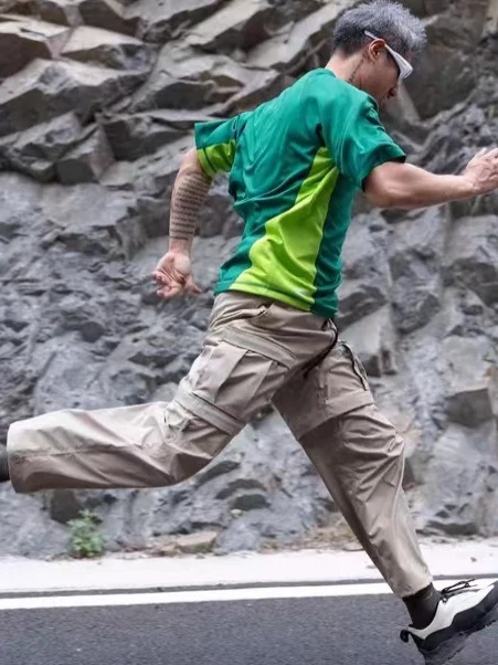 

Currahee Спецодежда с несколькими карманами и съемным поясом, двусторонняя одежда, уличные повседневные брюки, свободный крой, эластичная талия, средняя талия