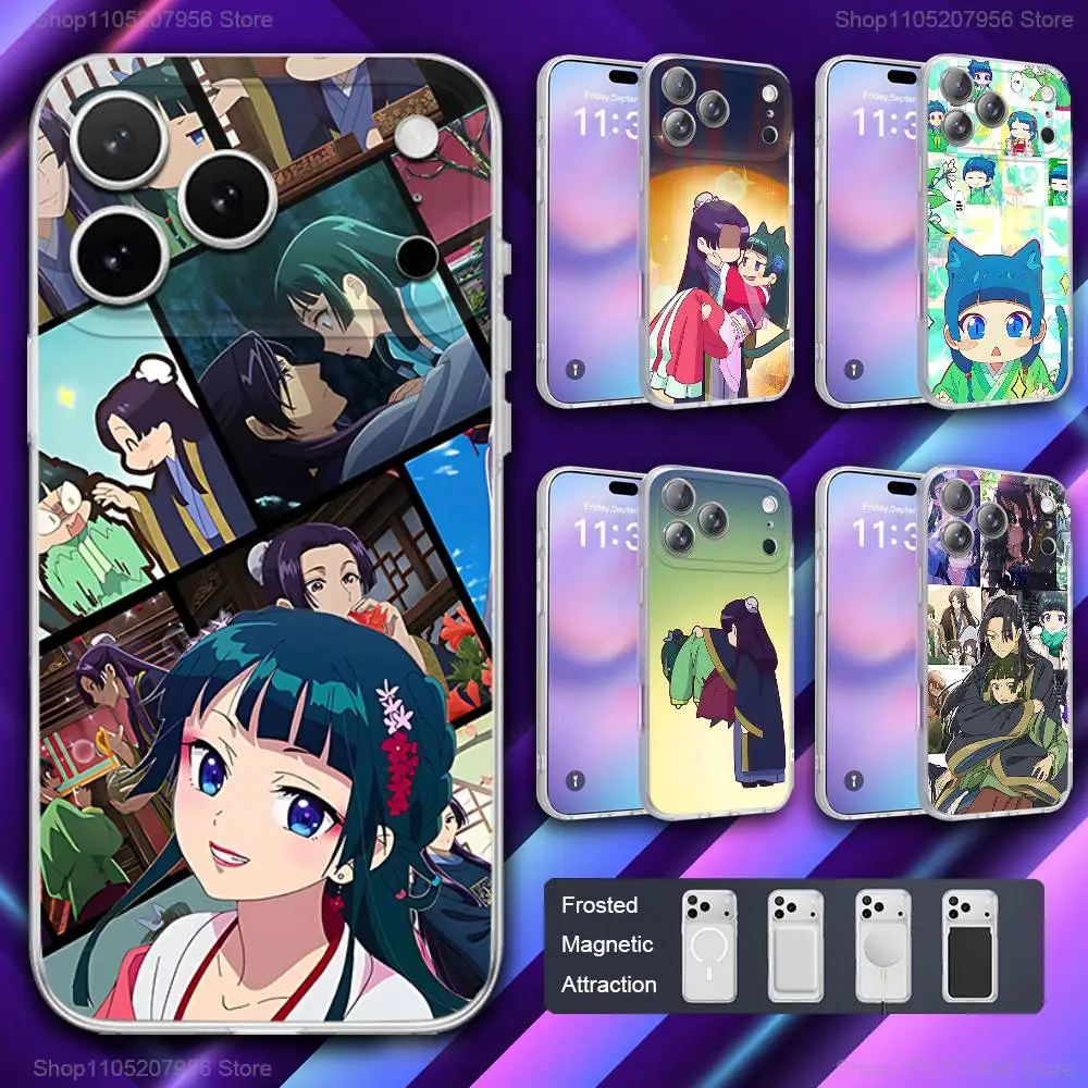 

Apothecary D-Diaries Maomao Phone Case For iPhone 11,12,15,14,13,17,16,Pro,Plus,E,Max,Air,Mini Magnetic Frosted Cover