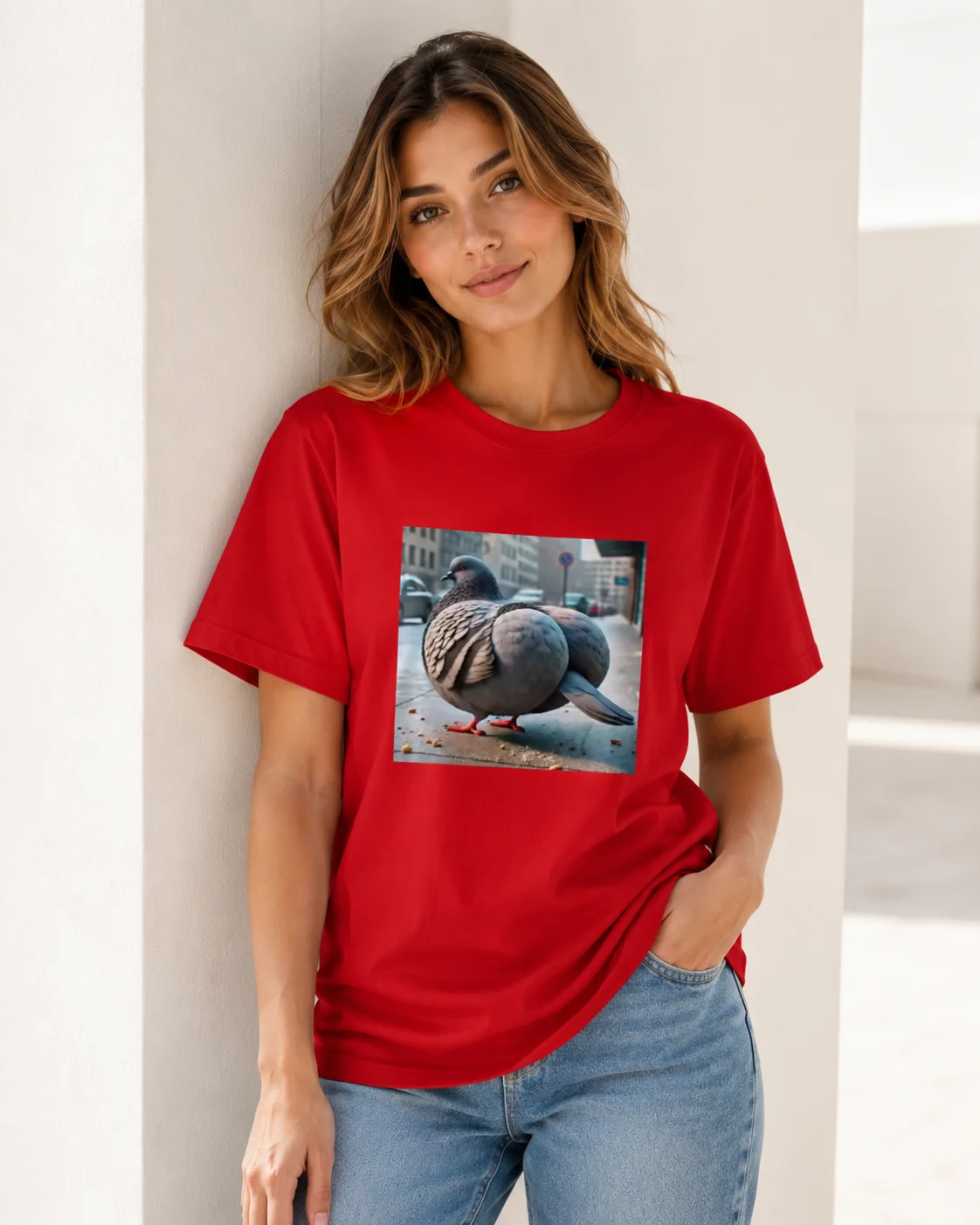 Y2K Women Tshirt with Interesting Brainrot Pigeon Pattern Short Sleeved Kawaii Aesthetic Harajuku Fashion Top Suitable for Women