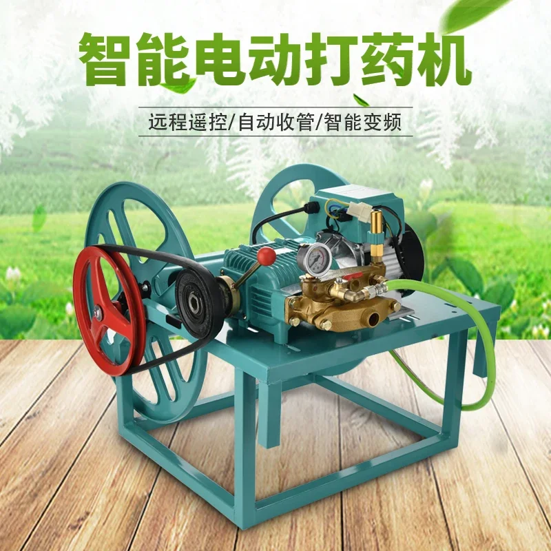 Agricultural tricycle pesticide machine agricultural automatic winding tube 48v60v high pressure new type sprayer