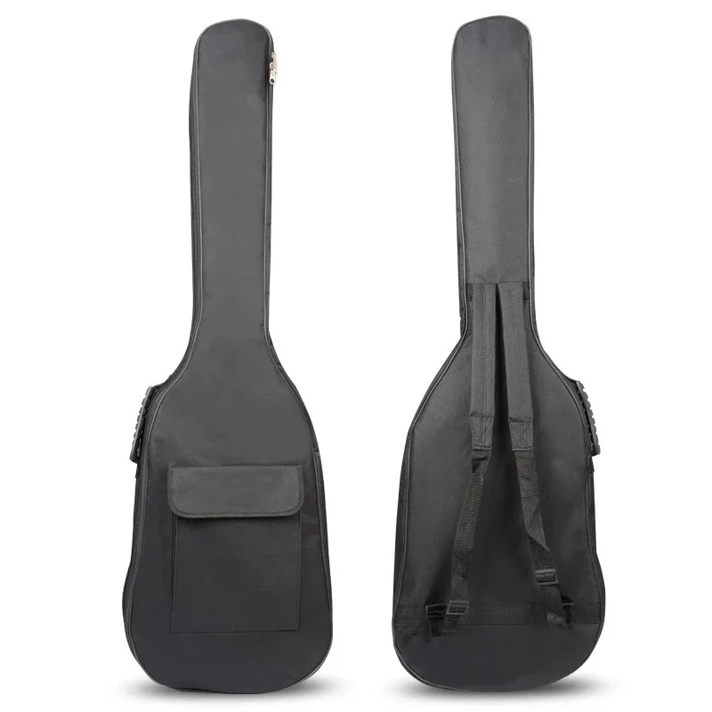 Electric Guitar / Bass Bag Soft Lightweight THIN Pad 410D Oxford Fabric Waterproof Case Double Straps Shoulder Backpack