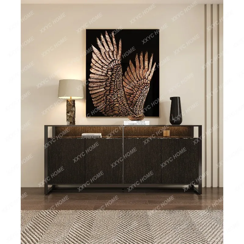 XX light luxury dining side cabinet, minimalist entrance cabinet, integrated wine cabinet, living room against the wall