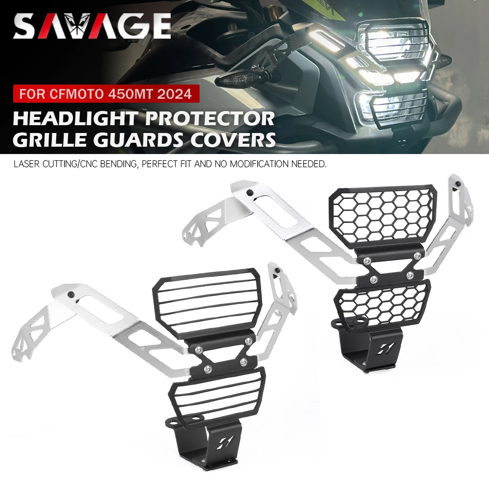 

450MT Headlight Grille Guards Cover For CFMOTO IBEX 450 MT CF MOTO MT450 Motorcycle Front Light Protector Headlamp Protection