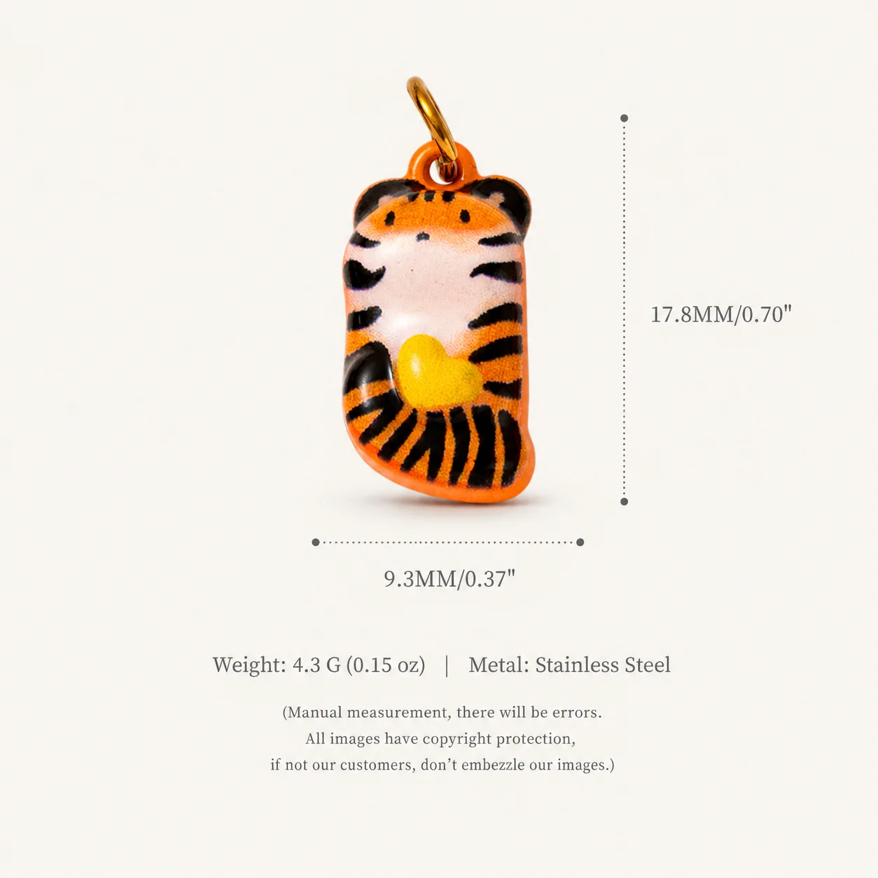 Edelstahl Niedliche Beliebte Pinguin-Tiger-Gans DIY Anhänger Charms für Schmuck – Detail 5