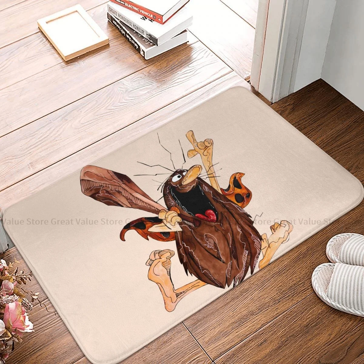 Captain Caveman Cartoon Kitchen Non-Slip Carpet Vintage Bedroom Mat Welcome Doormat Floor Decor Rug