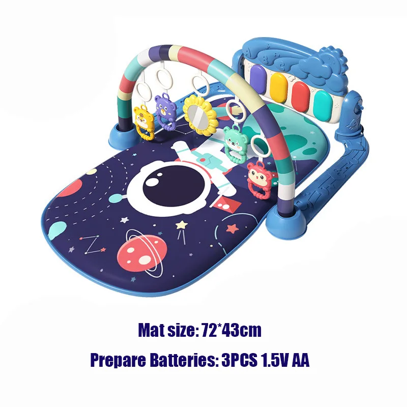 0-12M Baby Game Mat with Cute Pendant Early Educational Activities Musical Pedal Piano Infant Music Toys Newborn Play Mats